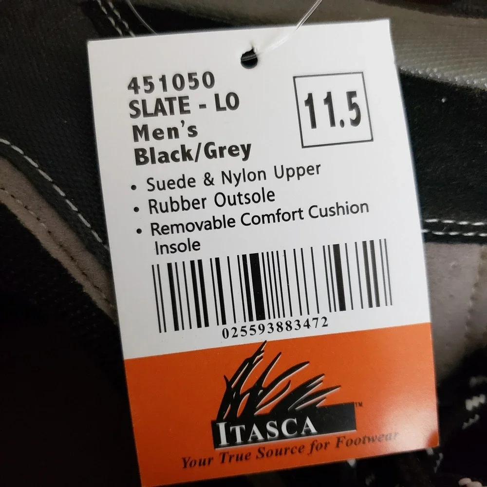 Worn 1x. Itasca Slate Lo‎ Hiking Walking Shoe  #451050 Mens Sz 11.5 Gray Black